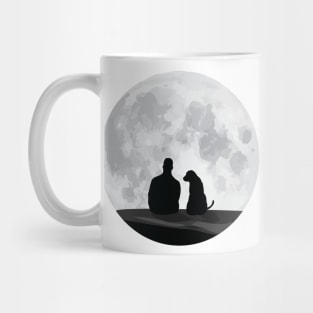 Dog, Moon and me : paws-itive vibes Mug